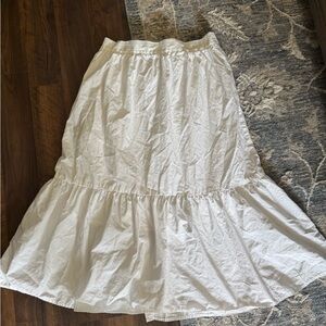 Banana Republic Organic Cotton White Skirt
